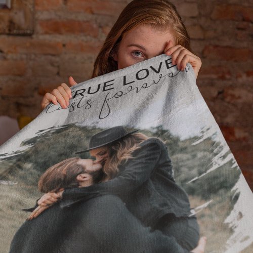 True Love Lasts Forever  Photo Fleece Blanket
