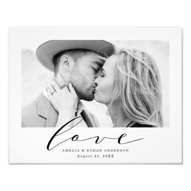 True Love | Personalized Wedding Photo Print (Front)