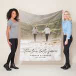 True Love photo modern minimal personalised gift F Fleece Blanket<br><div class="desc">True Love lasts forever photo simple modern minimal personalised anniversary,  wedding,  birthday or Christmas gift for the one you love. Modern green colour is fully customisable.</div>