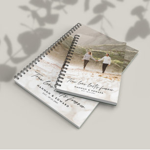True Love photo modern minimal personalised gift Notebook