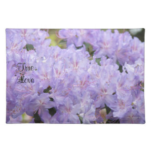 True Love placemats Lavender Rhododendrons Flowers