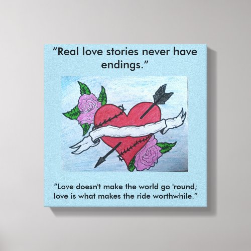 True Love Quote Canvas Print