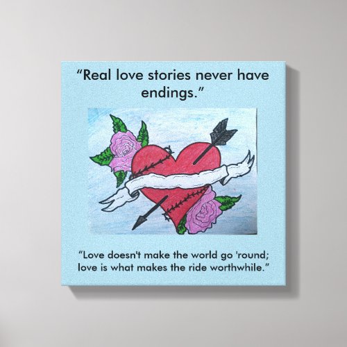 True Love Quote Canvas Print