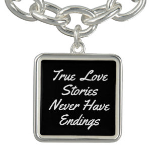 'True Love' quote jewelry gift for lover, wife Bracelet