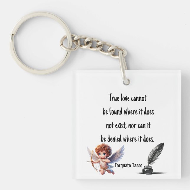 TRUE LOVE Quote Keychain (Front)