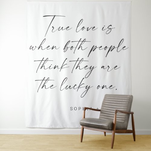 True Love Quote Wedding Backdrop Decor