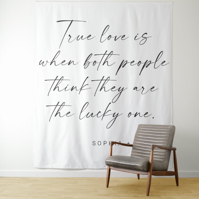 True Love Quote Wedding Backdrop Decor (In Situ)