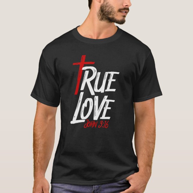 True Love Red Cross Easter T-Shirt (Front)