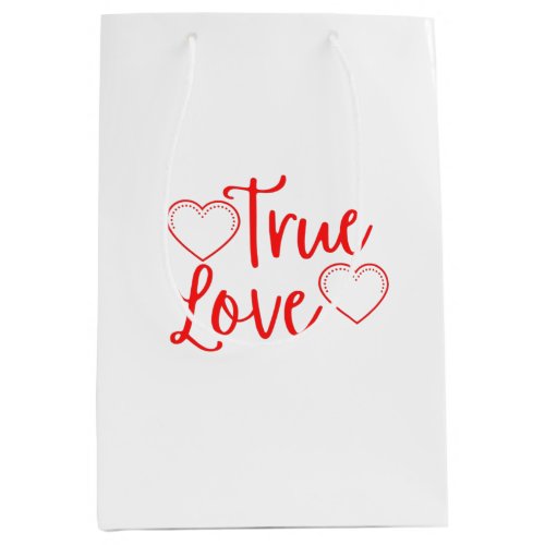 True Love Red Valentines Medium Gift Bag