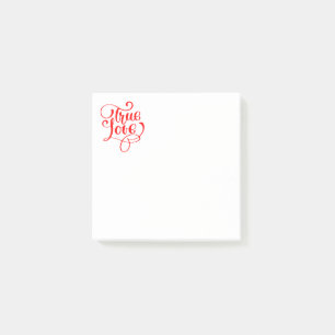 True Love Red & White Typography Wedding Bridal Post-it Notes