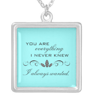 True Love Sterling Silver Necklace {teal}