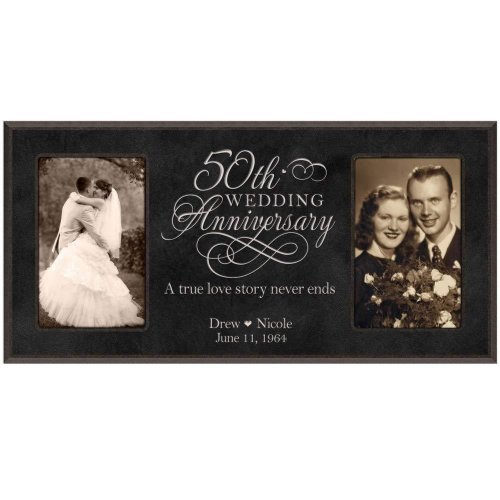 True Love Story Black Double Picture Frame