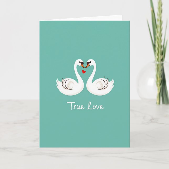 True Love Swans Heartfelt Card (Front)