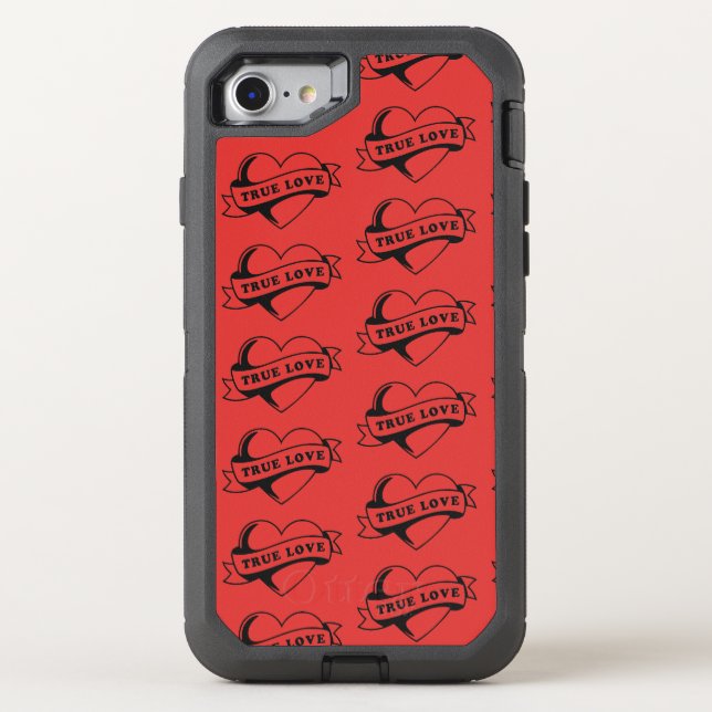 True Love Tattoo Heart | Classic Romance Design Otterbox iPhone Case (Back)