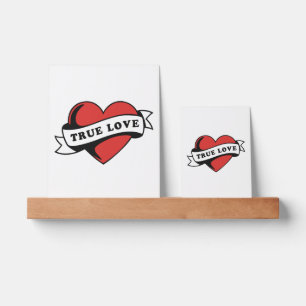 True Love Tattoo Heart   Classic Romance Design Picture Ledge