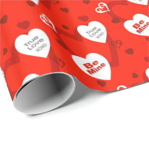 True Love Valentine's Day Gift Wrap Wrapping Paper