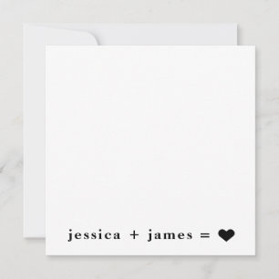 True Love Wedding or Engagement Note Card