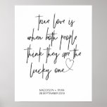True Love Wedding Welcome Sign at Zazzle