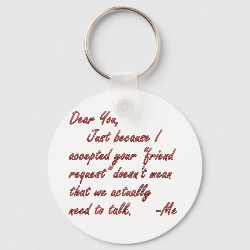 True meaning of friendship keychain