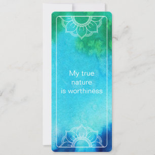 True Nature Law of Attraction Watercolor Bookmark Invitation