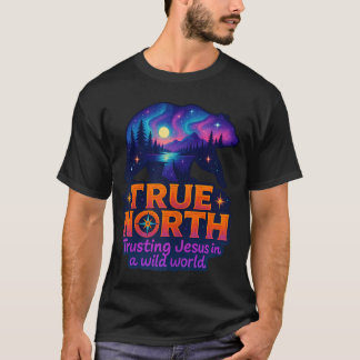 True-North-Bear Christian Outdoors Hiking Faith T-Shirt