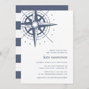 True North Nautical Baby Shower Invitation