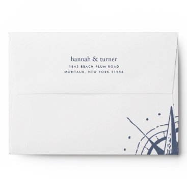 True North | Nautical Compass 5x7 Return Address Envelope True North | Nautical Compass 5x7 Return Address Envelope