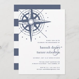 True North Nautical Engagement Party Invitation