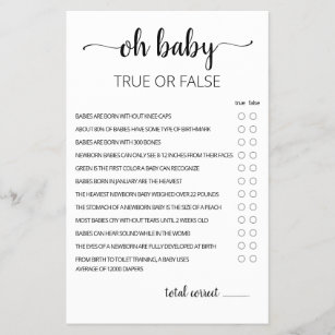 Baby Shower Trivia Gifts On Zazzle