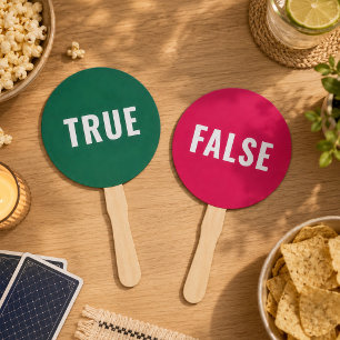 True or False? Game Paddles Quiz Party Games Hand Fan