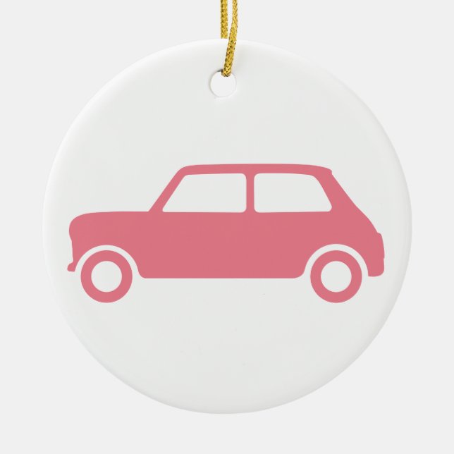 True Pink Mini Cooper Ornament - Centered (Front)