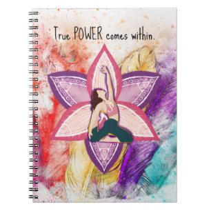 True POWER comes within, Healing Chakra Notebook