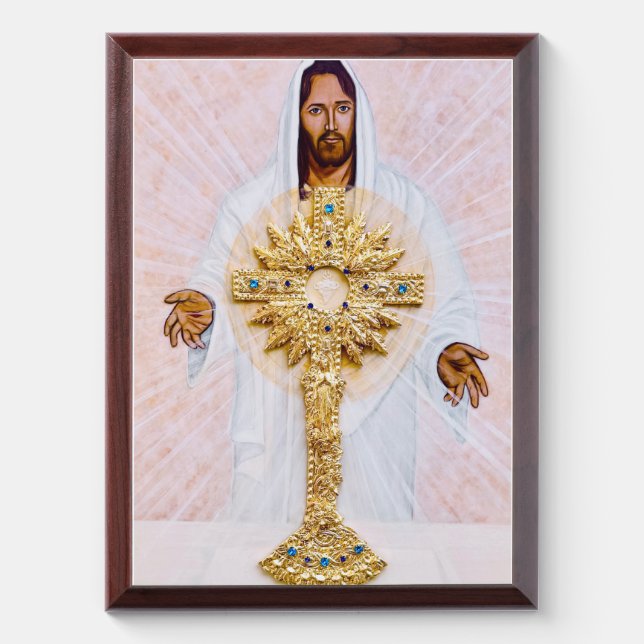 True Presence Jesus in the Eucharist Award Plaque (Vertical)