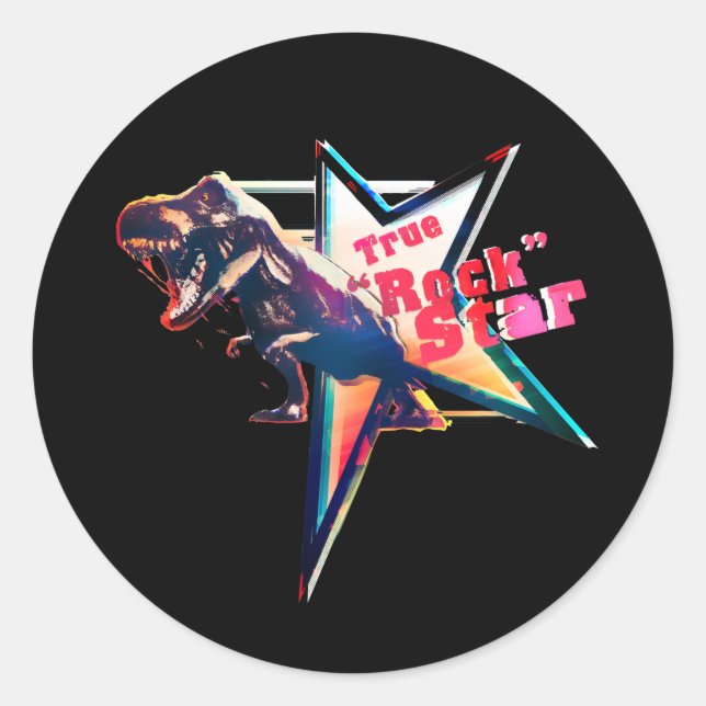 True "Rock" Star Classic Round Sticker (Front)