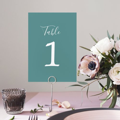 True Simplicity 1 Wedding Duck Egg Table Number