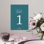 True Simplicity 1 Wedding Gulfstream Table Number<br><div class="desc">These table numbers perfectly coordinate with the True Simplicity 1 mix or match collection. You can choose to have all the table numbers match in the same color, or mix it up and choose a different coordinating color for each table. Edit the number on your own to purchase, or contact...</div>