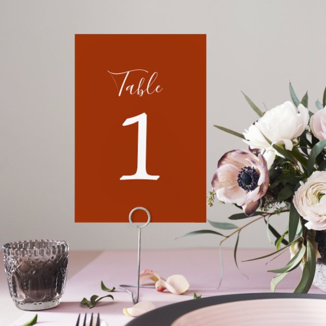 True Simplicity 1 Wedding Rust Table Number (Creator Uploaded)