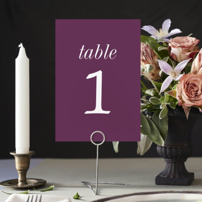 True Simplicity 2 Grape Wedding Table Number (Creator Uploaded)