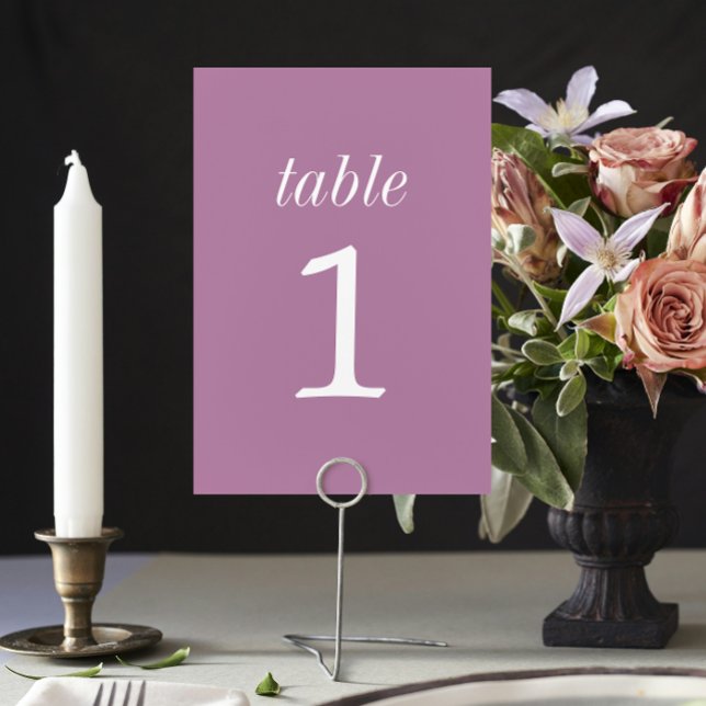 True Simplicity 2 Lavender Wedding Table Number (Creator Uploaded)