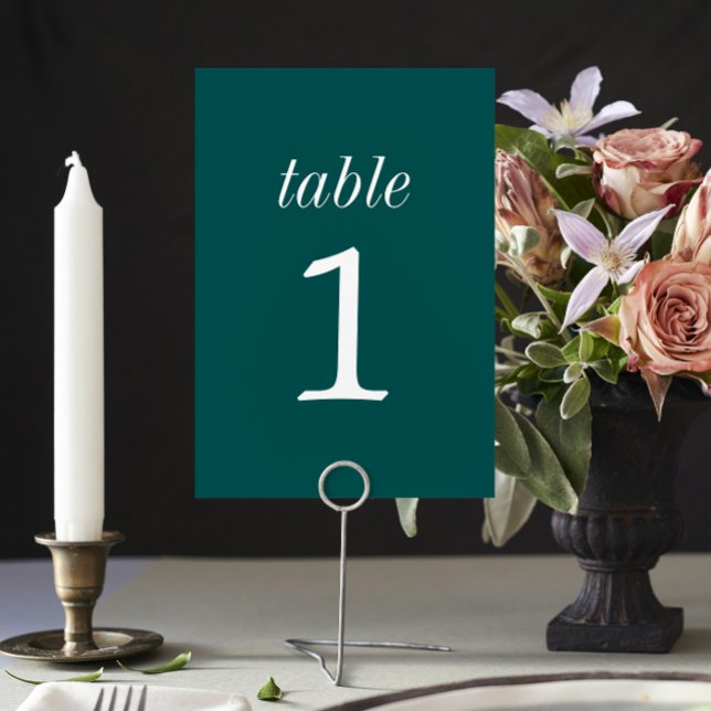 True Simplicity 2 Peacock Wedding Table Number (Creator Uploaded)