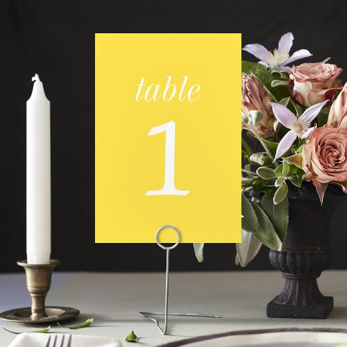 True Simplicity 2 Sunflower Wedding Table Number