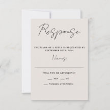 True Simplicity 3 Beige & Black Minimalist Wedding