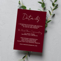 True Simplicity 3 Script Minimal Rosewood Wedding