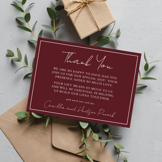 True Simplicity 4 | Deep Burgundy | Thank You Note (Creator Uploaded)