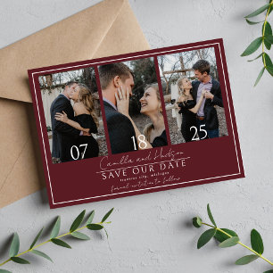 True Simplicity 4   Deep Burgundy   Wedding Save The Date