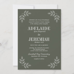 True Simplicity 6 Camo Floral Wedding Invitation