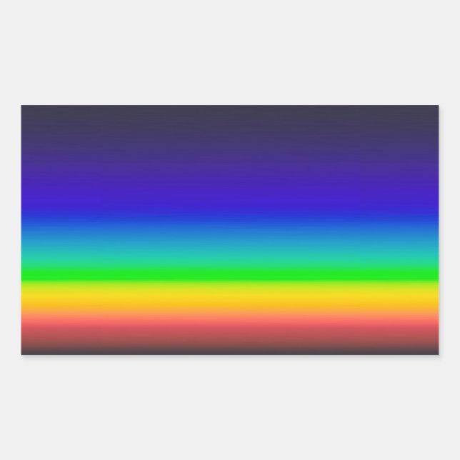 True solar spectrum rectangular sticker (Front)