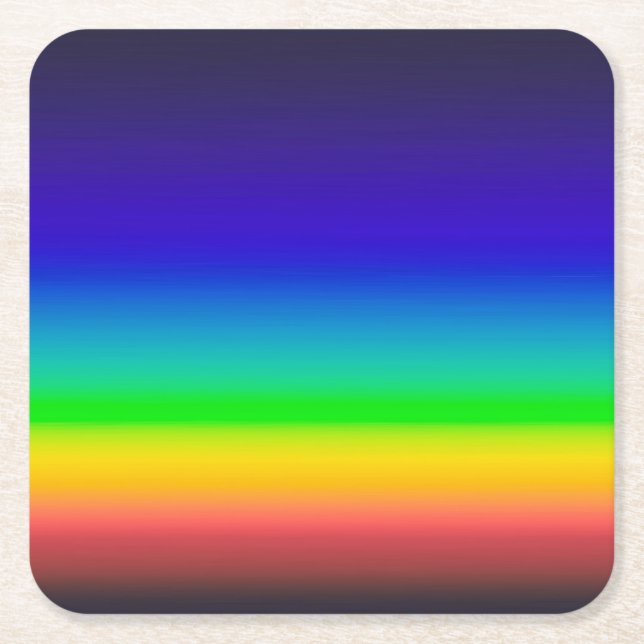 True solar spectrum square paper coaster (Front)