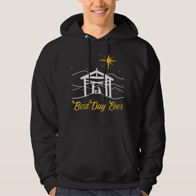 True Story Christmas Jesus Nativity gift, Christia Hoodie (Front)