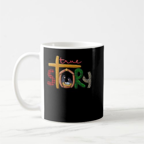 True Story Christmas Manger Nativity Scene Buffalo Coffee Mug